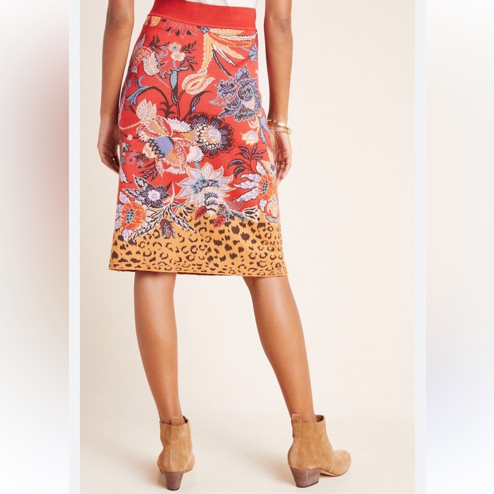 NWT Anthropologie Maeve Delphinia floral knit Pencil Skirt 1X